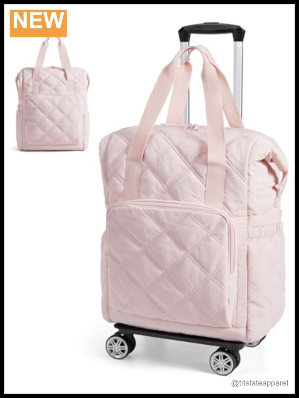 Rolling Duffel Bag 35L Spinner Wheels Detachable Base Carry On Travel Weekender